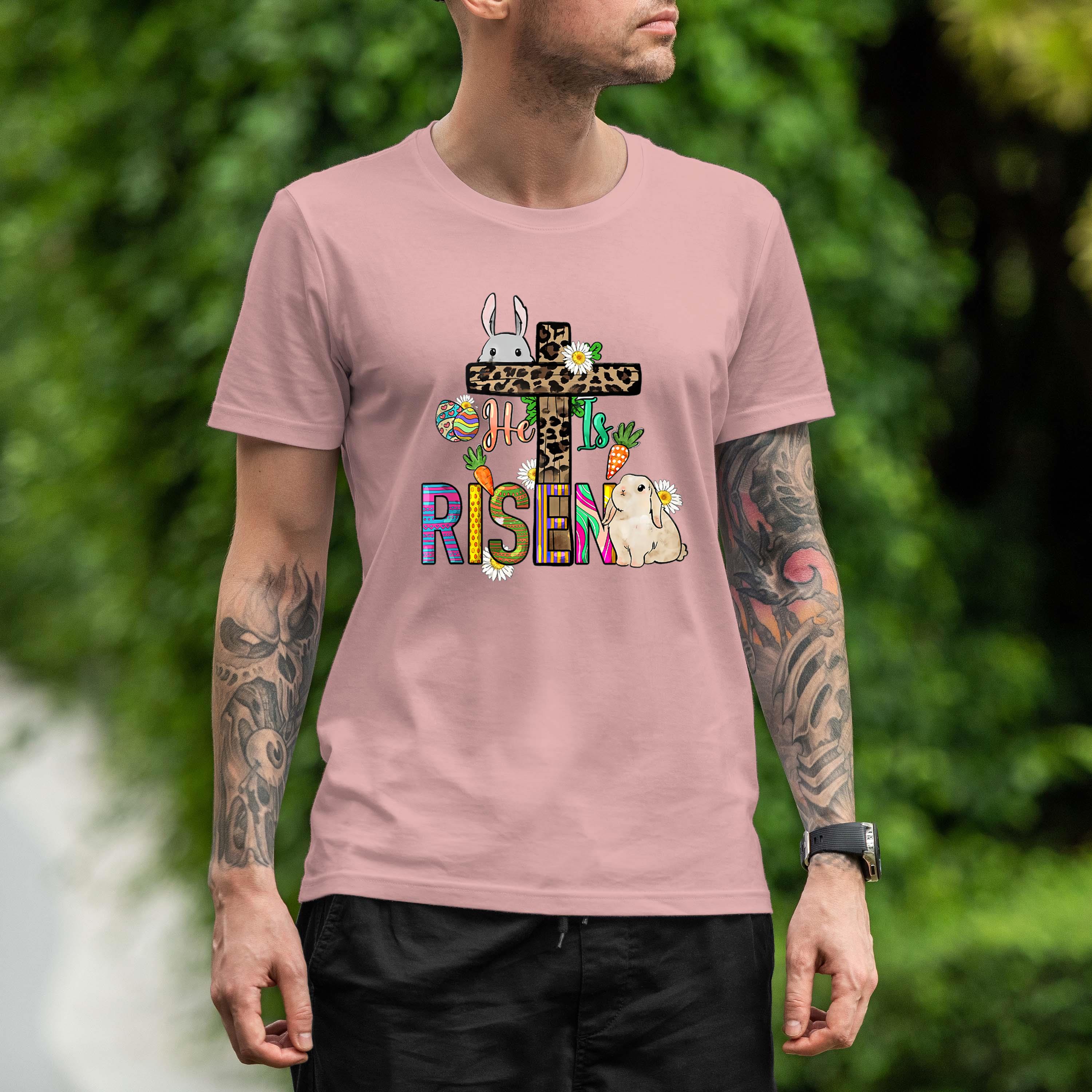 He Is Risen Cross Jesus Religious Easter Day Christians Shirt 